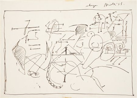 RENATO BIROLLI (Verona 1905 - Milano 1959) "Scherzo", 1943. China su carta....