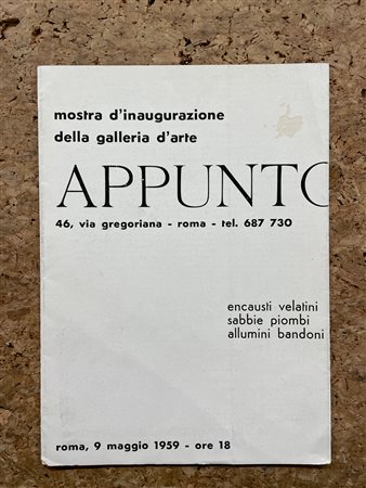CATALOGHI AUTOGRAFATI (GINO MAROTTA) - Gino Marotta, 1959