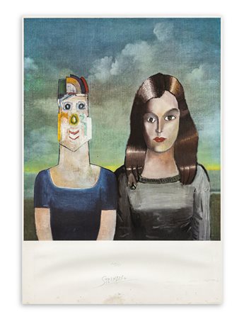 SAUL STEINBERG (1914-1999) - Le Couple, 1971