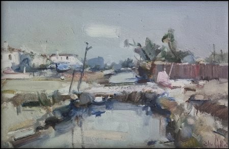 LAZZARI ELIO Venezia 1942 “Paesaggio lagunare” 