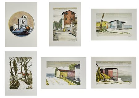 BARTOLINI SIGRFIDO (1932 - 2007) - Cartella composta da n.6 fogli. Felici Memorie.