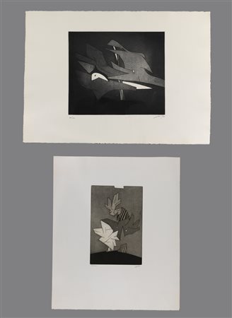 DOVA GIANNI (1925 - 1991) - Lotto composto da n. 2  fogli. Senza titolo.