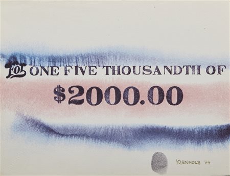 KIENHOLZ EDWARD  (1927 - 1994) - Il senso degli affari. .