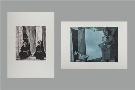 CANTATORE  DOMENICO (1906 - 1998) - Lotto composto da n.2 fogli.