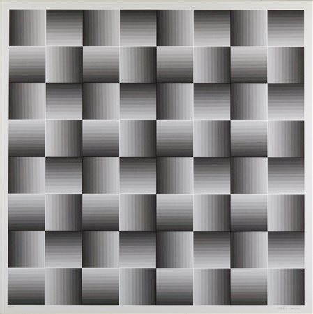 ALVIANI GETULIO (n. 1939) - Testura grafica inclinazione ottica.