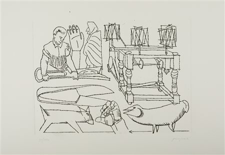 POZZATI CONCETTO (n. 1935) - La cimatura.