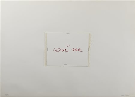 TACCHI  CESARE (1940 - 2014) - Così sia. .