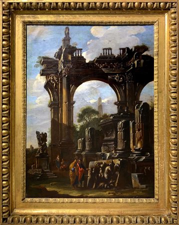 Giovanni Ghisolfi (Milano 1623-Milano 1683)  -  Capriccio architettonico, 17° secolo