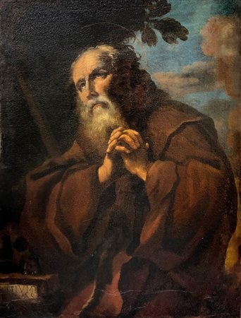 Francesco Fracanzano (attribuito a) (Monopoli 1612-Napoli 1656)  - San Francesco da Paola in preghiera