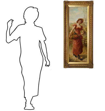 Eugene De Blaas (attribuito a) (Albano Laziale 1844-Venezia 1932)  - Figura allegorica dell'autunno