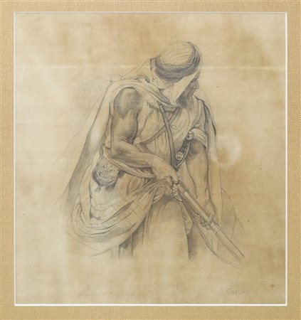 Alberto Pasini (Italian 1826-1899)  - Uomo con fucile