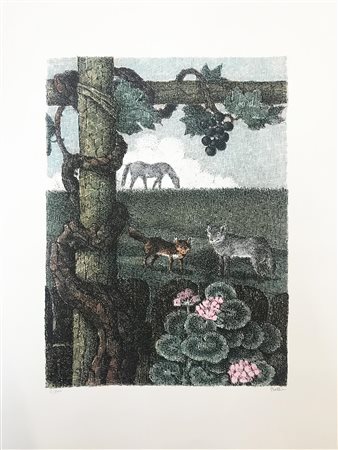 Enzo Bellini SENZA TITOLO litografia su carta, cm 70x50; es. 2/100 firma