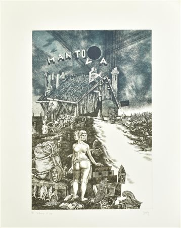 Rudi Gorog INFERNO C.20 incisione su carta Fabriano, battuta cm 59x39, su...