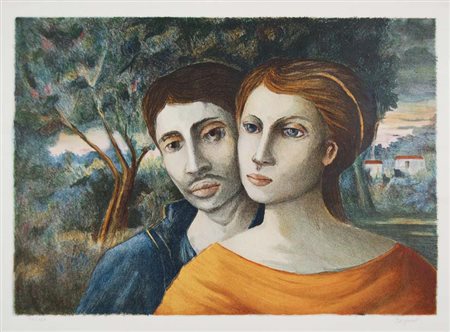 PURIFICATO DOMENICO Fondi 1915 - Roma 1984 I Promessi Sposi serigrafia es....