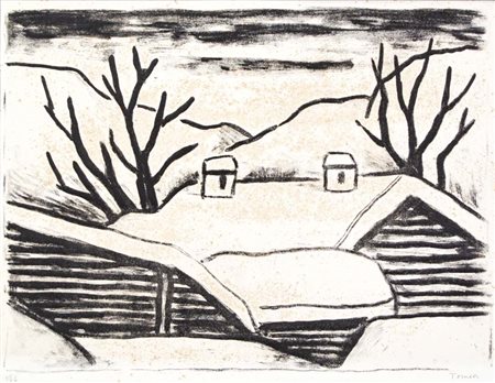 TOMEA FIORENZO Zoppè di Cadore 1910 - Milano 1960 Paesaggio montano...