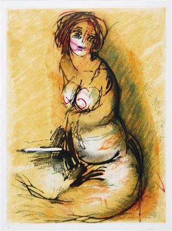 MORLOTTI ENNIO Lecco 1910 - Milano 1992 Figura acquaforte e acquatinta es....