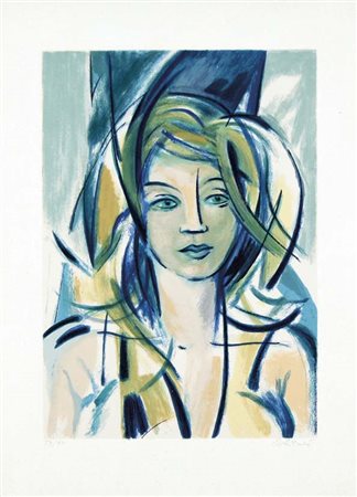 PIZZINATO ARMANDO Maniago 1910 - Venezia 2004 Figura litografia es. 59/90...