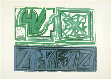 LICATA RICCARDO Torino 1929 senza titolo 1970 litografia es. 53/200 70x100...