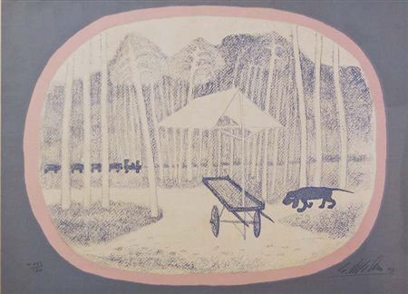 VIVIANI GIUSEPPE Pisa 1898 - 1965 senza titolo 1963 litografia es. 153/170...