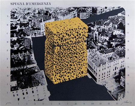 PLESSI FABRIZIO Reggio Emilia 1940 Spugna d'emergenza 1973 serigrafia su...
