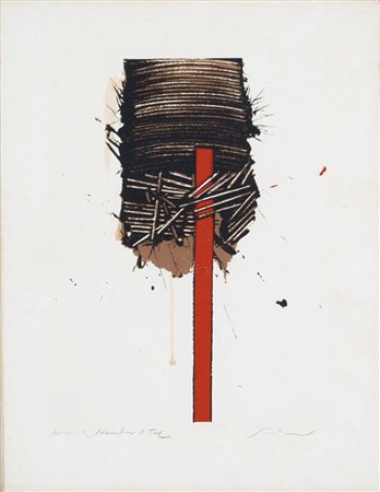 SCANAVINO EMILIO Genova 1922 - Milano 1986 senza titolo litografia es. prova...