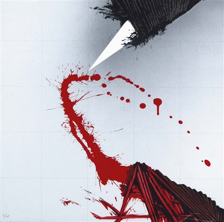 SCANAVINO EMILIO Genova 1922 - Milano 1986 senza titolo litografia es. 9/100...