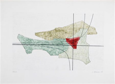 VERONESI LUIGI Milano 1908 - 1998 senza titolo 1966 litografia es. 19/40...