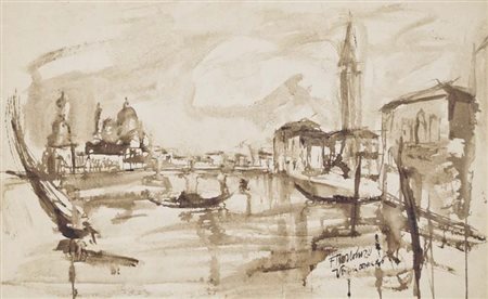 BORTOLUZZI FERRUCCIO Venezia 1920 - 2007 Venezia 1946 gouache su cartoncino...
