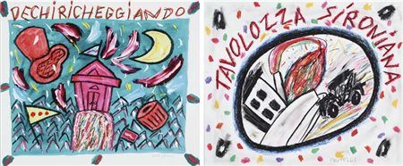 DONZELLI BRUNO Napoli 1941 Dechiricheggiando - Tavolozza Sironiana 1992 lotto...