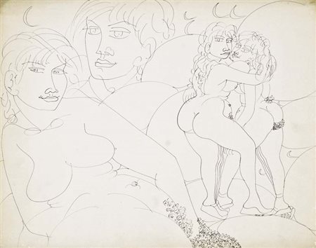 ZANCANARO TONO Padova 1906 - 1985 senza titolo 1965 disegno a china su...