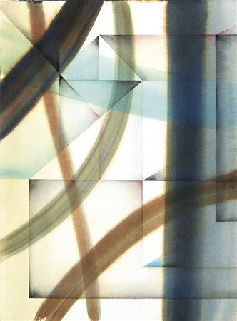 JORI MARCELLO Merano 1951 Incontri 1986 acquerello su carta a mano 76x55...