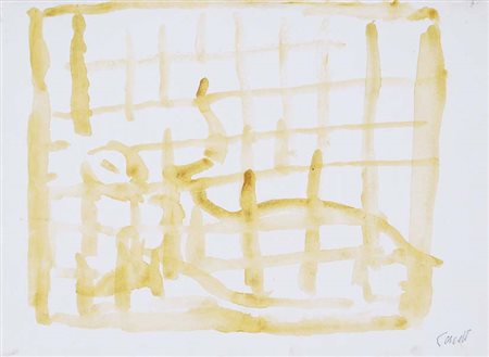 GUIDI VIRGILIO Roma 1892 - Venezia 1984 La prigioniera 1969/70 acquerello su...