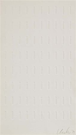 UECKER GUNTHER Wendorf 1930 senza titolo 1971 litografia su carta estroflessa...