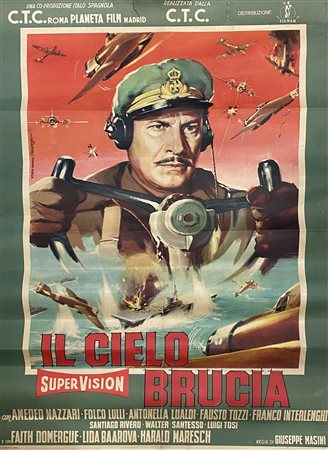 IL CIELO BRUCIA manifesto cinematografico, 138x100 cm L'opera presenta...