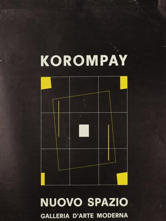 KOROMPAY NUOVO SPAZIO manifesto, 63x48 cm Realizzato dalla Galleria D'arte...