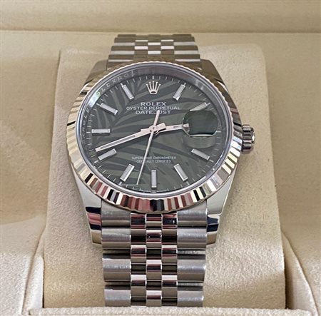 ROLEX DATEJUST PALM DIAL NUOVORolex Datejust Palm dial Ref 126234 Anno...