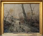 HENRY ALIZON (XIX secolo) "Inverno", 1886. Olio su tela. Cm 62x74. Opera...