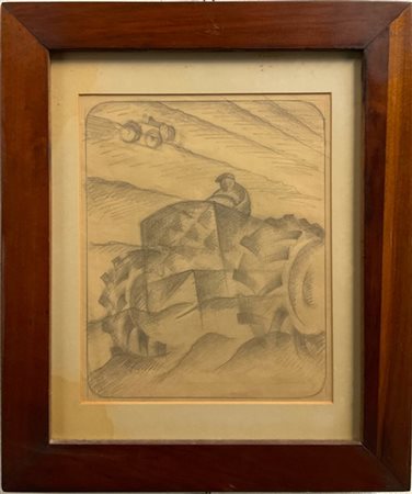 Renato Di Bosso (Attr.) "Senza titolo" 1938
matita su carta
cm 32x26. In cornice