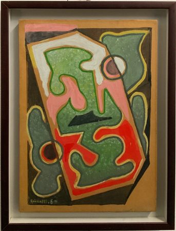 Arturo Ciacelli "Bidimensionale" 1960
tempera su carta intelata
cm 50x35
firmata