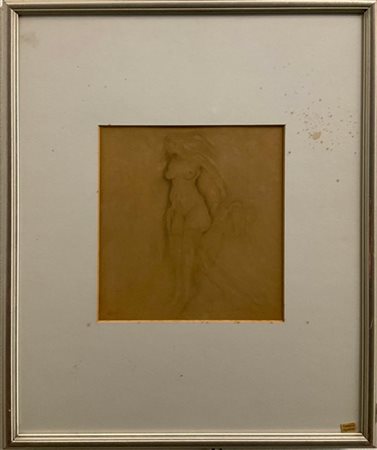 Romolo Romani (Attr.) "Nudo femminile" 
matita su carta
cm 23x21. In cornice (li