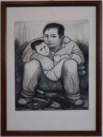 Remo Pasetto "Senza titolo" 1996
acquaforte
(lastra cm 49,5x40,5; foglio cm 69x4