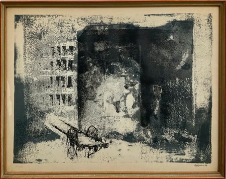 Renzo Vespignani "Senza titolo" 1964
litografia a colori
cm 49x68
firmata, datat