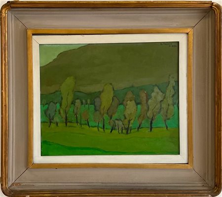 Giampiero Fachin "Le campose" 1956
olio su tavola
cm 41x50
firmato e datato in a