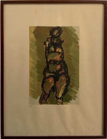 Ennio Morlotti "Senza titolo" 
litografia a colori
cm 68,5x49
firmata e numerata