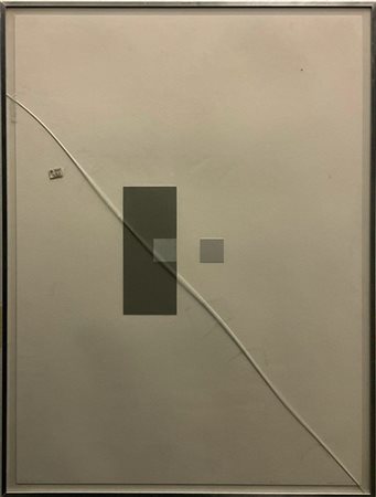 Dan Pozzi "Imitating 3 seconds over 5 seconds" 1978
tecnica mista e collage su c