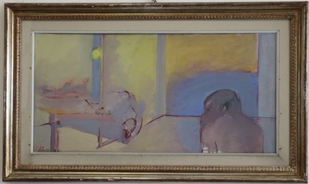 Franco Francese "Elegia per Kronstadt" 1965
olio su tela
cm 38x76
firmato e data