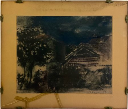 Franco Francese "Senza titolo" 1954
tecnica mista su carta
cm 43x52
firmato e da