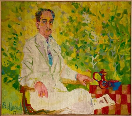 Giorgio Bellandi "Ritratto del poeta Salvatore Quasimodo" 1956
olio su tela
cm 1