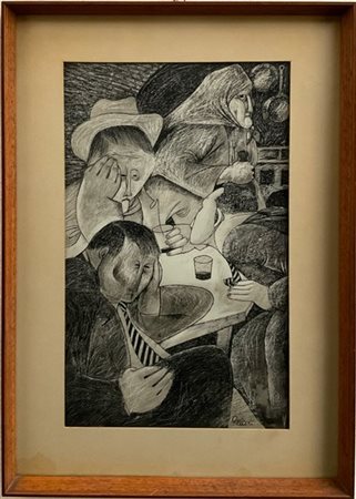 Tullio Pericoli "Senza titolo" Seconda metà anni '60
china e tecnica mista su ca