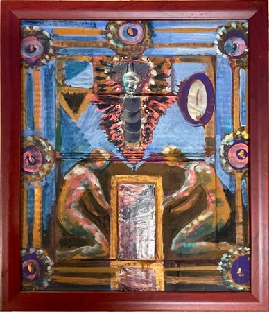 Bruno Ceccobelli "Arrivammo semplici" 1999
tecnica mista su cartone
cm 30x25
tit